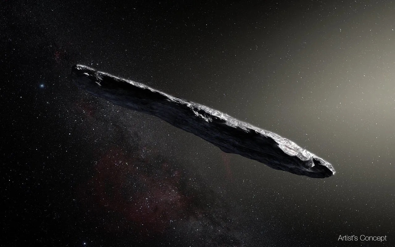 Artist’s concept of 'Oumuamua